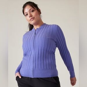 NWT Athleta Fairway Adonis Blue Sweater Size 1X